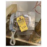 LUCITE & CHROME TELEPHONE