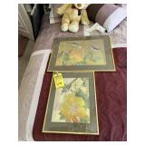 FRAMED & MATTED PICTURES - ORIENTAL / BIRDS