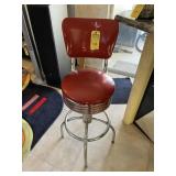 RED & CHROME DINER SWIVEL BAR STOOLS