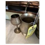 ASSORTED BRASS BOWLS & CUPS