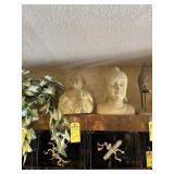 ASSORTED STATUES - 1- BUDDHA / 1- BUDDHA HEAD