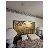 ROOM SCREEN - COI FISH & FLOWERS ON GOLD BACKGROUN