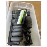 LOT ASSORTED SOCKETS (CONTENTS OF SHOE BOX)