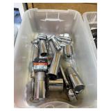 LOT ASSORTED SOCKETS (CONTENTS OF SHOE BOX)