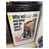 FRAMED PRINT - TEXAS CHAINSAW MASSACRE - AUTOGRAPH