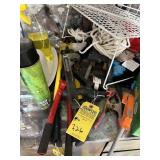 ASSORTED TOOLS - BOLT CUTTERS, WRENCH, CLAMPS, ETC