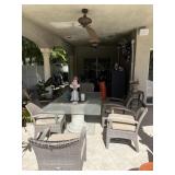 LOT OUTDOOR FURNITURE - 1- DINING TABLE / 6- CHAIR