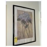 ASSORTED FRAMED PICTURES - 1- FLOWERS / 1- CLOWN B