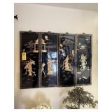 LACQUER ORIENTAL WALL PANELS