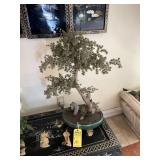 CERAMIC POTS WITH ARTIFICIAL PLANTS - 1- BONSAI