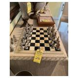 NIGRI CHESS / CHECKER BOARD - STONE BOARD WITH MIN