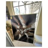 ARTWORK - ABSTRACT - BLACK / GRAY / BRONZE / WHITE