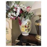 CERAMIC VASE WITH ARTIFICIAL FLOWERS