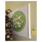 FRAMED ARTWORK - FLOWERS - SIGNED