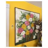 LARGE PAINTING - FLOWER - SIGNED RESPO
