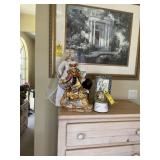 ASSORTED DECOR - GLOBE, ORIENTAL FIGURINE, BRIDE D