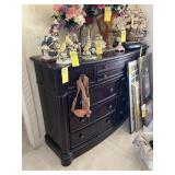 DARK WOOD DRESSER WITH 10 DRAWERS - 66
