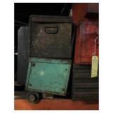 LOT ASSORTED TOOL BOXES, ETC (1ST SHELF)
