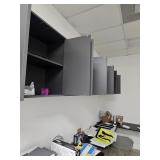 GRAY HANGING CABINETS WITH 2 DOORS (WALL MOUNTED)