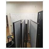 GRAY FABRIC / METAL FRAME FREE-STANDING ROOM DIVID