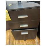 BLACK CABINET WITH 3 DRAWERS