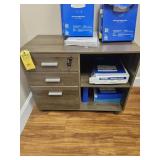 ROLLING CABINET WITH 3 DRAWERS & 2 SHELVES - WITH