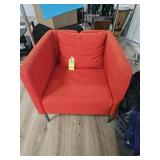 ORANGE FABRIC CHAIR
