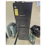 BLACK FILE CABINET WITH 4 DRAWERS