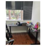 BLACK L-SHAPE ADJUSTABLE HEIGHT ELECTRIC DESK - 6"