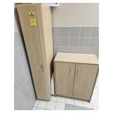 ASSORTED - 2- ASSORTED CABINETS / 1- SHELVING UNIT