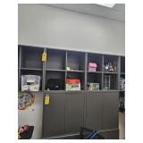 HANGING WALL SHELVES WITH 4 CUBBIES (MOUNTED ON WA