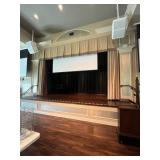 SETS STAGE DRAPES - 1- GOLD / 1- RED