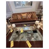 ASSORTED DECOR - 1- MIRRORED BOX / 2- CANDLE  HOLD