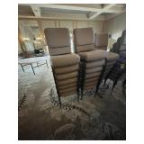 TAN FABRIC STACKABLE CHAIRS