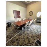 BROWN FABRIC STACKABLE CHAIRS