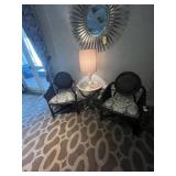 ASSORTED - 2- CANE BACK DINING ARM CHAIRS / 1- SIL