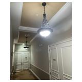 BRONZE COLOR CHANDELIERS WITH GLASS BOWL