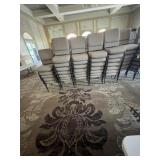 TAN FABRIC STACKABLE CHAIRS