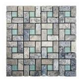 SQ.FT. UK-V206 _2ï¿½ x 2ï¿½ Spiral Silver Travertine t