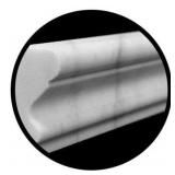 PIECES - Crown_ White Carrara (2 x 12 Crown Moldin