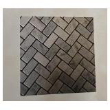 SQ. FT. - Herringbone White Car. (Herringbone Whit