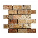 SQ. FT. - 2 x 4 Brick Scabos Mosaics (2 x 4 x 3/8