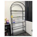 SHELVING UNIT WITH 5 GLASS SHELVES