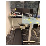 TEAL L-SHAPE ADJUSTABLE HEIGHT DESK