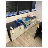WHITE & BLACK CONSOLE FILING CABINET WITH KEYS - 7