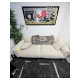 LIGHT TAN FABRIC SOFA
