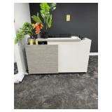 GRAY & WHITE RECEPTION DESK - 6