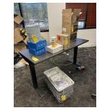 GRAY ADJUSTABLE HEIGHT TABLE - 5
