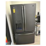 GE BLACK FRENCH DOOR REFRIGERATOR / FREEZER