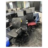 ASSORTED ROLLING OFFICE CHAIRS